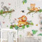 SHUCHING Pegatinas de Pared Animales de la Jungla, Vinilos Decorativos Árbol Rama, Adhesivos Pared para Habitación Infantiles Bebé Niña