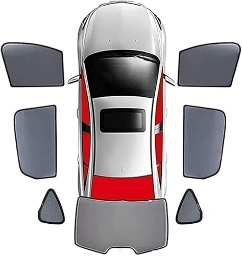 zjxcnb Auto Seitenfenster Sonnenschutz Für BMW 5er Touring E61 (2004–2007 2008 2009 2010), Magnetische UV-Schutz Isoliertes Sonnenschutzvisier Privacy Protection,7 Pieces