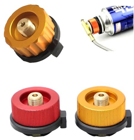 KGJAXF Set di 3 adattatori per bombole di gas butano, adattatore universale per fornello da campeggio, trekking, picnic e cucina all'aperto, design compatto