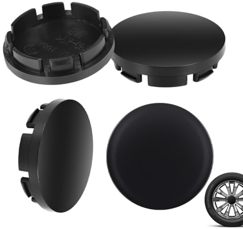 Quesuc 4 Pièces Enjoliveurs De Moyeu Universels Cache-Moyeu En Plastique Compatible Avec Jantes Alliage Vw Et Audi (Diamètre Extérieur 56Mm, Intérieur 51Mm) Noi