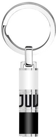 Juventus Schlüsselanhänger aus Edelstahl, offizielles Fußballprodukt, elegantes und robustes Gadget mit Logo, Geschenkidee für Fans, Tube Logo, One size