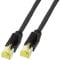DRAKA K8560SW.20 RJ45 Netzwerkkabel, Patchkabel CAT 6a S/FTP 20.00m Schwarz Flammwidrig, mit Rastnas