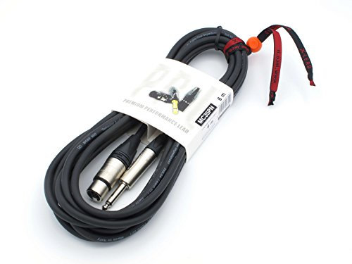 X-LEAD MC35PN060BK serie PLATINUM, Cavo microfonico professionale per applicazioni in studio e live -XLR/Jack -cavo sbilanciato- connettori originali NEUTRIK - (6 m, nero) - MADE IN ITALY by INCO