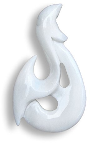 Island Piercings Handgefertigter Hai Matau Anhänger im Maori Design inkl. Band PB155