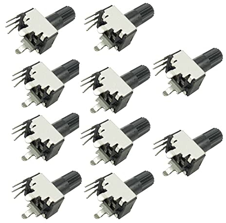 Aihasd 10PCS 100K RV09 Type Vertical Adjustable Potentiometer Resistance