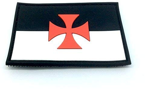Croce di Malta Cavalieri Templari PVC Patch Morale Toppa