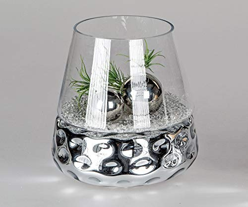 Formano Windlicht 'Dots', 27 cm, Silber-klar