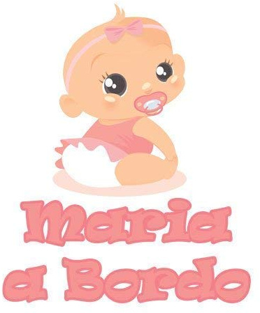 GamesMonkey Aufkleber Baby-Mädchen an Bord - Maria - Personalized Name 12 cm - Frauen - Stickers Auto Externe Vinyl Glossy
