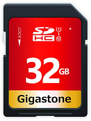 Gigastone Tarjeta SD 32GB 1 minicaja Clase 10 Tarjeta de memoria SDHC Full HD alta velocidad Canon Nikon Sony Pentax Olympus Panasonic Cámara digital