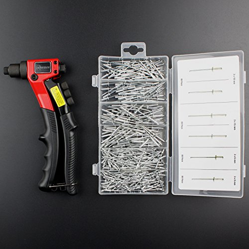 Profi Blindnietenzange Höfftech inkl. 320tlg. Blindnieten Sortiment Set 3mm Alu