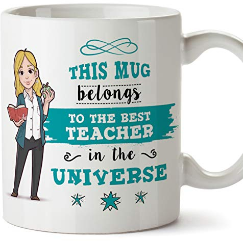 Mugffins (Tazza in Inglese) Insegnante. Tazza Originale Tazza Regalo Perfetto - Questa Tazza appartiene al miglior Maestro dell'universo - Ceramica da 11 Once