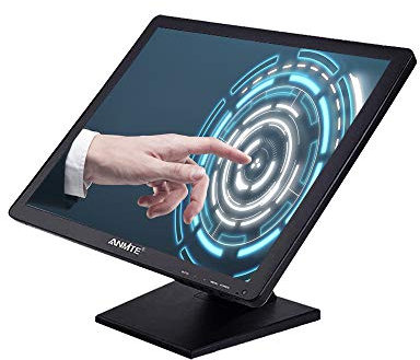 Anmite Moniteur LCD Tactile de Bureau (19-inch Resistive Touch Monitor Black HDMI/VGA)
