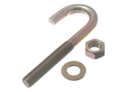 12 x Hook Roofing Bolt FIXINGS M8 X 80MM ZY ZINC Plated Rust Resistant