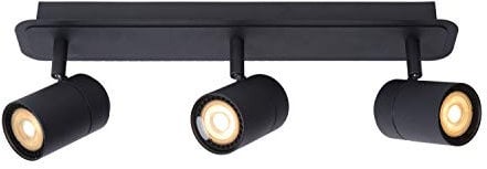 LUCIDE LENNERT - Deckenstrahler Badezimmer - LED Dim. - GU10-3x5W 3000K - IP44 - Schwarz