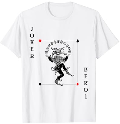 Joker Spielkarte Kostüm Karneval Fasching Joker Karte Kostüm T-Shirt