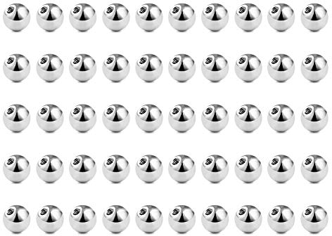 vcmart Ersatzkugeln Piercing Kugeln Set 1,2mm Gewinde Chirurgenstahl Schraubkugeln für Lippenpiercing