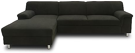 DOMO. collection Ecksofa Jamie, Sofa mit Schlaffunktion, moderne Couch in L-Form, Schlafsofa 251 x 150 x 72 cm (BxTxH), anthrazit