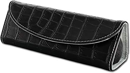 SilberDream Schmuckschatulle Echtleder schwarz glänzend Croco Reiseschmuckbox D1LB173S Leder Schmuckaufbewahrung Frau