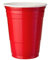 Thali Outlet - 100 x Red American Party Cups 16oz / 455ml - Red American Party Cups 16oz / 455ml - Disposable Plastic Ruby Red Apple American Beer Bong Cold Drinks Cups