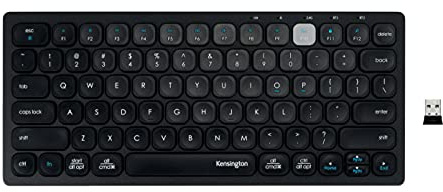 Kensington Tastiera compatta multi-dispositivo Dual Wireless QWERTY Layout PN Bluetooth abilitato Windows Mac iOS & ChromeOS compatibile K75502PN