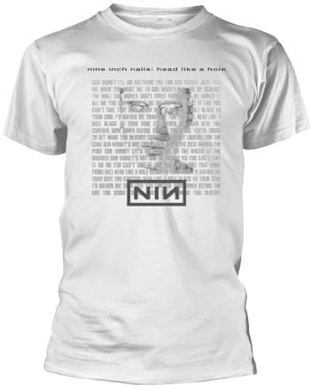 Nine Inch Nails 'Head Like A Hole' (White) T-Shirt (Small)