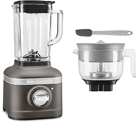 Kitchenaid Artisan Standmixer-Starter-Set K400 (5KSB4026EGR) - inkl. Zitruspresse 1 l (5KSB1CPA), Mini-Teigschaber