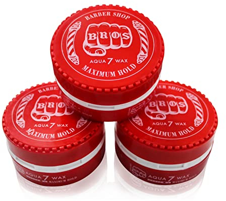 3x BROS Aqua Wax Haarwachs Barber Shop Bros (Rot)