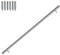 Gimisgu Corrimano in acciaio inox, ringhiera da parete, per interni ed esterni, asta con supporto e tappi terminali, Ø 42 mm, lunghezza: 150 cm