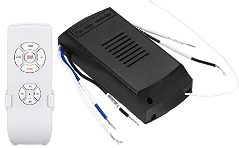 PATIKIL Universal Ceiling Fan Remote Control Kit, 220V Wireless 3 in 1 Speed Light Timing 3 Speed Controller with Receiver for Fan Lamp Control