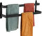 KOKOSIRI Towel Bars Black Bath Towel Holders 24-Inch Bathroom 2-Tiers Ladder Towel Rails Wall Mounted Towels Shelves Rack Stainless Steel, B5008BK-L24