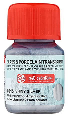Talens Art Creation Glass & Porcelain Transparent Jar 30ml Bright Silver 8015 (411380150), Blueberry, Extra Grande