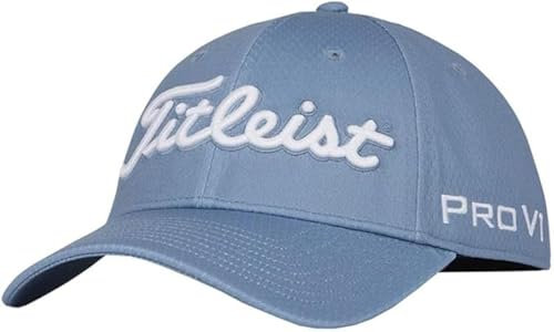 Titleist Golf Tour Elite Hat, Hellblau, Weiß, XL/XXL