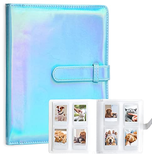 256 Taschen Fotoalbum für Fujifilm Instax Mini LiPlay 11 12 9 8+ 8 7S Sofortbildkamera, für Polaroid Snap SnapTouch PIC-300 Z2300 Mint Zip Sofortbildkamera Drucker (Magic Light Blue)