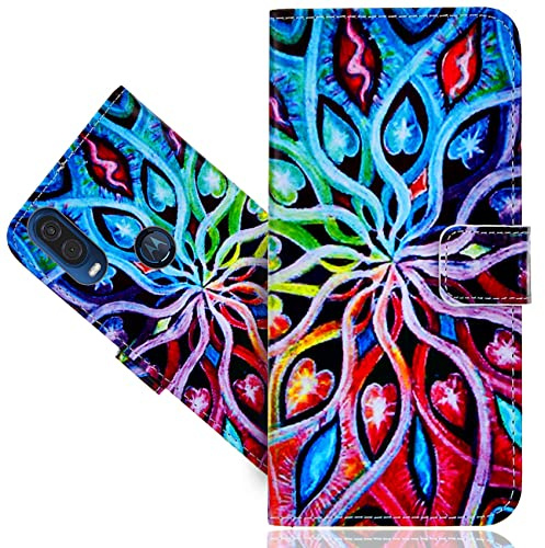 SHIYENA Handyhülle für Motorola One Vision, Leder Kartenfach Stand Flip Case Wallet Lederhülle Handytasche Schutzhülle Klapphülle für Motorola One Vision / P40 Hülle
