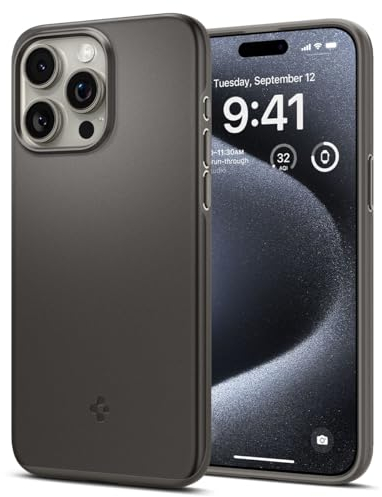 Spigen Thin Fit Case Compatible with iPhone 15 Pro - Gunmetal