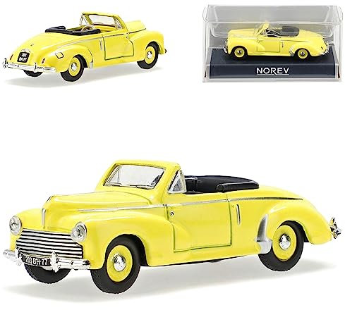 Norev Peugeot 203 Cabrio Sulphur Gelb 1948-1960 H0 1/87 Modell Auto