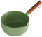Casserole Japonaise avec Manche en Bois, Casserole Yukihira avec Bec Verseur, Poêle à Soupe au Lait Antiadhésive, Petite Casserole à Induction Exquise, Poêle à Gaz, Induction,(Avocat Vert 20cm)