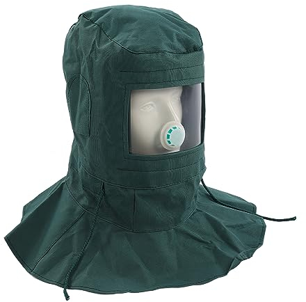 Sandstrahl-Haubenkappe, Schal, Sandstrahler-Schutzausrüstung, Maske, Sandstrahler-Haubenabdeckung Zum Sprühen, Schleifen, Schneiden