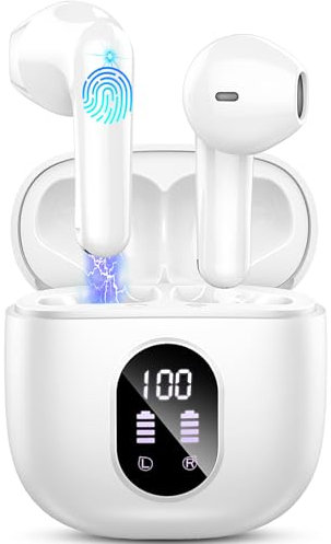 Bluetooth Kopfhörer In Ear, 2023 Neue Kopfhörer Kabellos Bluetooth 5.3 mit ENC HD Anruf, 42H Deep Bass Kabellose Kopfhörer mit Noise Cancelling Mic, IP7 wasserdichte Ohrhörer mit LED Anzeige/USB-C