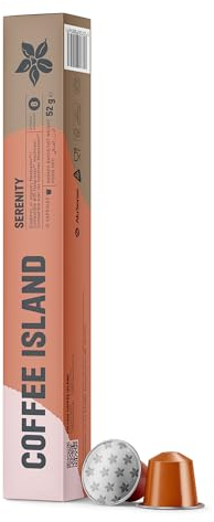 Coffee Island Aluminium-Kapseln Espresso Serenity mit mittlerer Röstung (10 Stück) -Kompatibel mit Nespresso-Maschinen