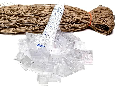 Bird-Tech TM Balkonnetz für Katzen und Vögel, Farbe Stein, 100 Befestigungen + 2 Tube Silikon 80 ml (6 x 3 MTS)