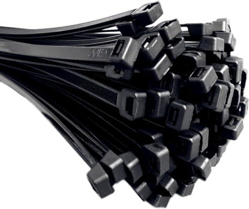 HORZEFIX Kabelbinder 100 Stück schwarz lang uv beständig Universalbinder 2,5/3,6/4,8/7,6 breit (0,36 x 20 cm)