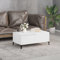 AUVYI Couchtisch mit Schublade Weiß 90x50x36,5 cm Holzwerkstoff&Metall Sofatisch Holz Sideboard Beistelltisch mit Schublade Chautschtisch Wohnzimmertisch mit Schubladen