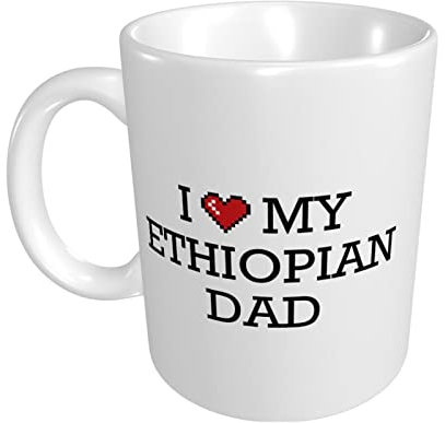 peiyeety Tazas de café divertidas de gran tamaño para mujeres Amo a mi papá etíope Tazas de café divertidas para mujeres Tazas divertidas sarcasmo