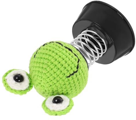 FELTECHELECTR Auto-Kopfschütteln-Ornamente häkeln sie frosch-Autozubehör Kopfschüttelnde Puppe nickte wackelkopf car dashboard decoration schwingen schmücken Tier Spielzeug Dekoration Acryl