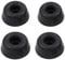 Toilet Seat Furniture Rubber Buffer Pads Black 22mm Replacement Bumper Pads for Slam & Noise Dampener Toilet Seat Fittings for Toilet Lid WC Cover Bathroom Hardware 4 Pack.