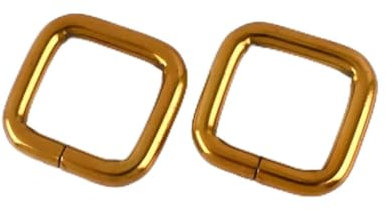 SZHENGSHAN 10 Stück rechteckige Metallschnallen, Gurtband, Lederring, Schnallenverschluss, Handtaschenriemen, Clip-Einsteller, DIY-Hardware-Zubehör, 50 mm, Altgold