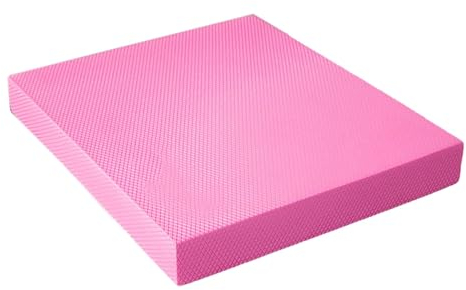 LOVIVER Übungs-Balance-Pad, Balance-Kissen, reißfest, bequem, Yoga-Matten, Knieschoner, Schaumstoffmatte für Indoor-Training, Outdoor, ROSA