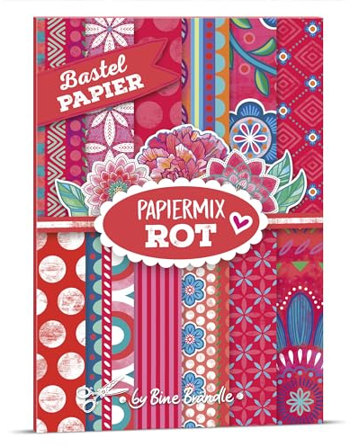 Bine Brändle - Bastelpapier - Papiermix ROT