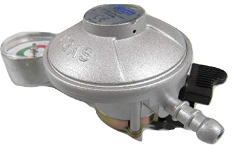 Butane Clip On Gas Regulator with Gauge 30 mbar (20MM Caravan Motorhome Bottle Cylinder)